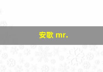 安歌 mr.